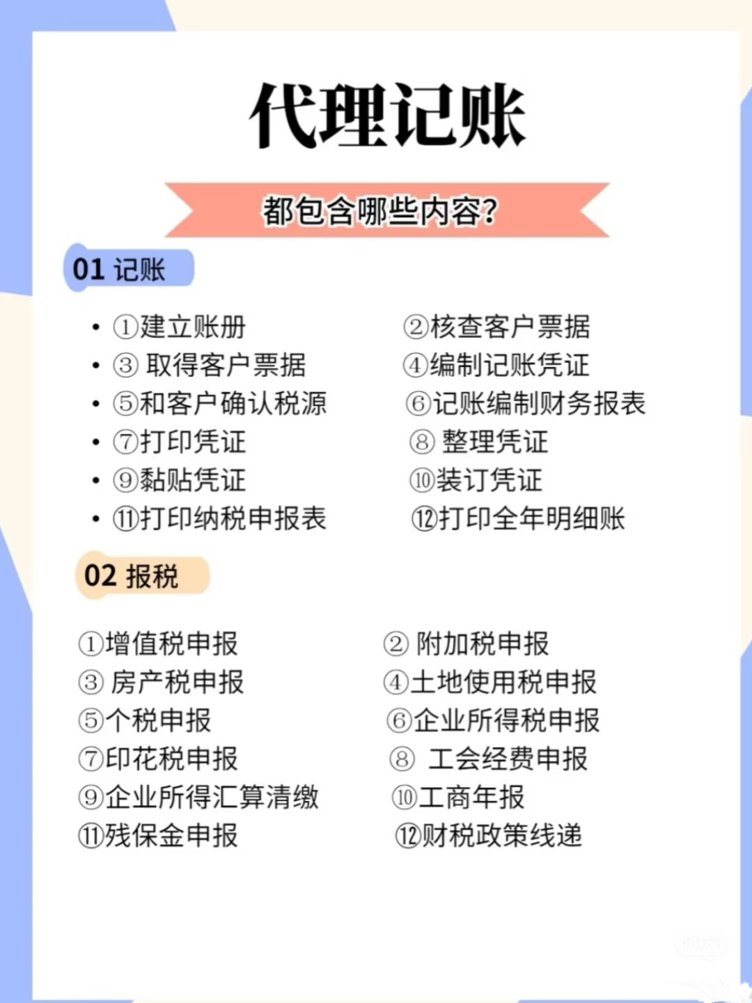 企业代理记账服务流程