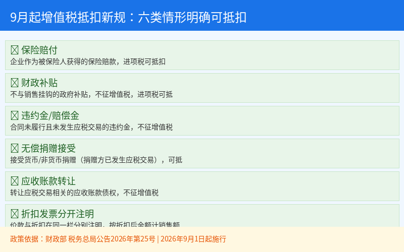 增值税抵扣新规要点