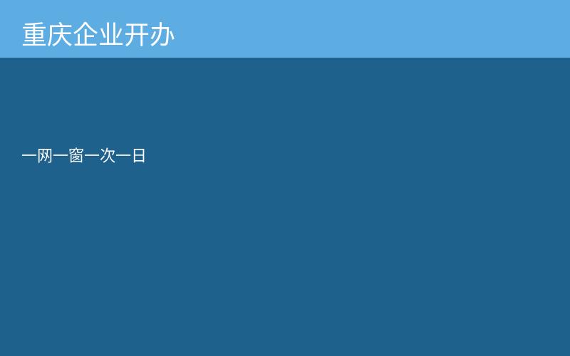 重庆企业开办一网通平台界面